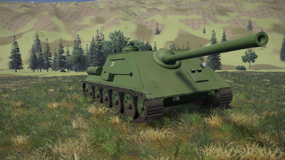 Танк СУ-100 в игре «Огневой рубеж»